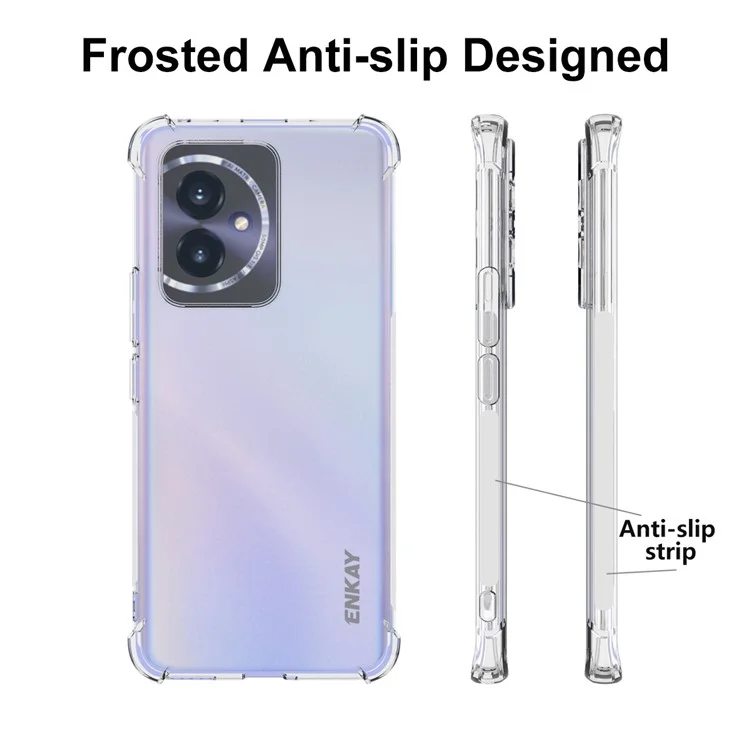 ENKAY HAT PRINCE Чехол для Honor 100 5G Прозрачный Антидропный Усиленные углы с противоскользящими полосками 