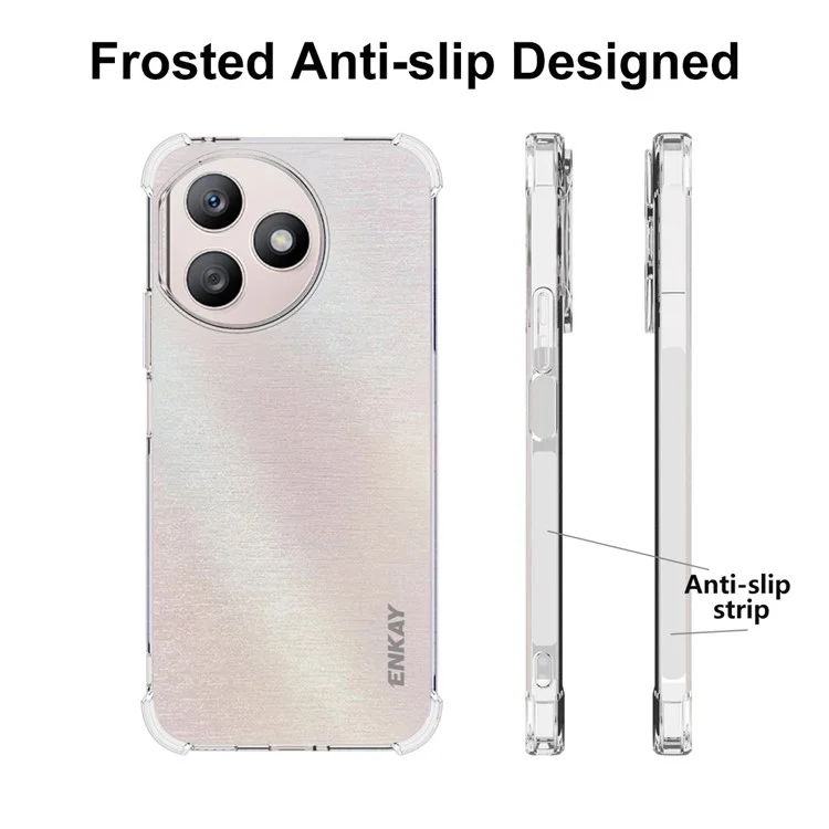 ENKAY HAT PRÍNCIPE Funda de teléfono TPU para Honor X50i+ 5G Caso Tira antideslizante Borde de shell móvil