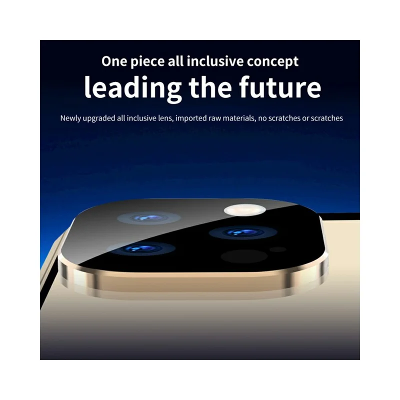 Case for iPhone 13 Pro Max Tempered Glass+Magnetic Adsorption Metal Phone Cover with Safety Lock - Dark Blue