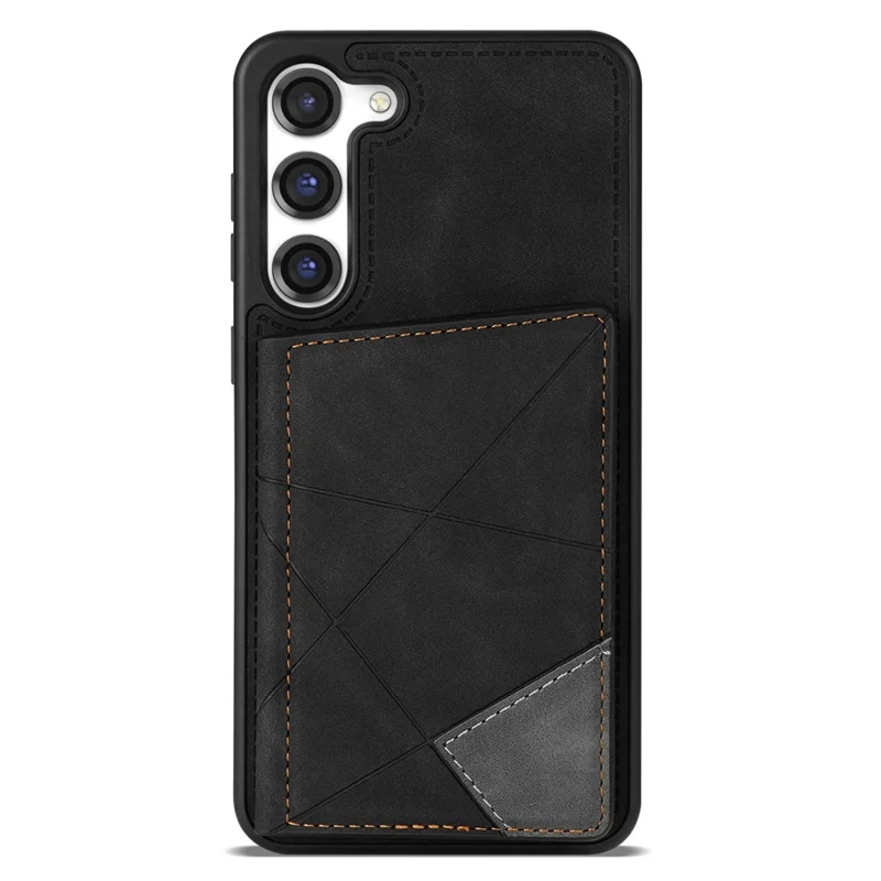 For Samsung Galaxy S24+ Case PU Leather+TPU Card Slots Phone Cover - Black