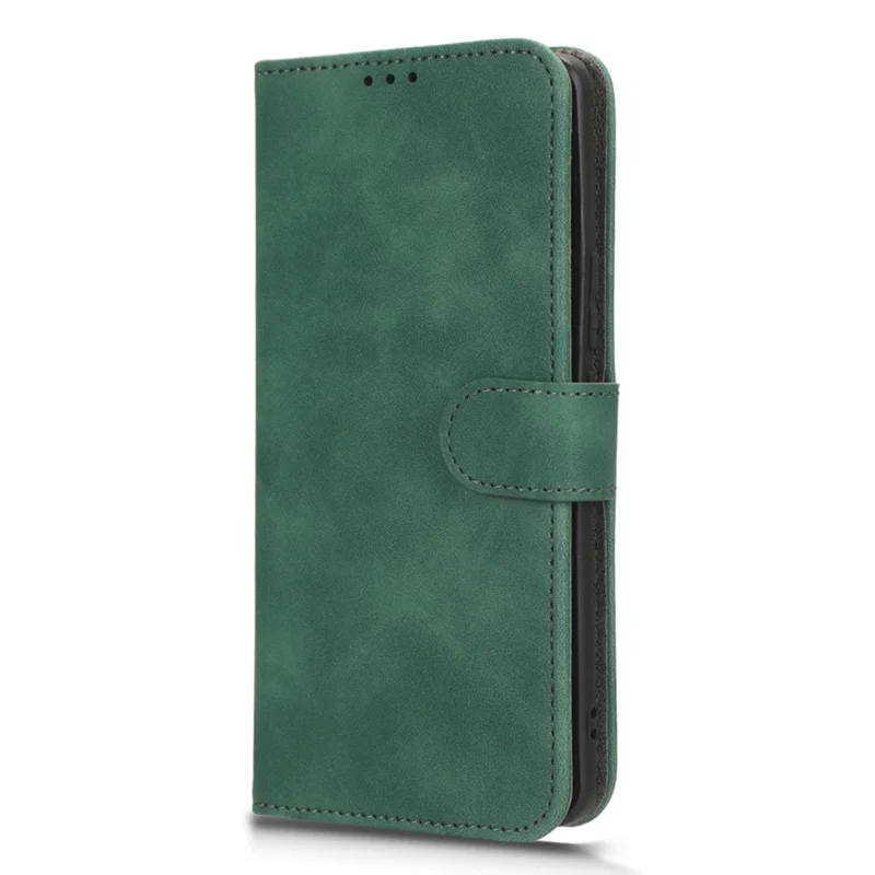 For Honor 90 Skin-Feel Flip Leather Case with Lanyard - Green