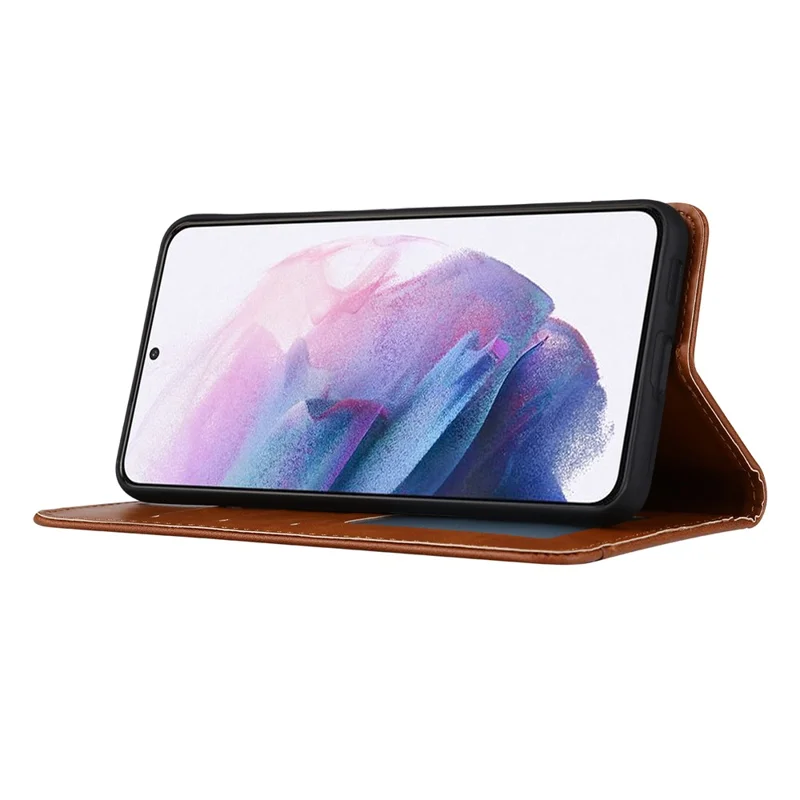 Magnetische sluiting flip stand lederen portemonnee hoesje voor Samsung Galaxy S24+ - Rood