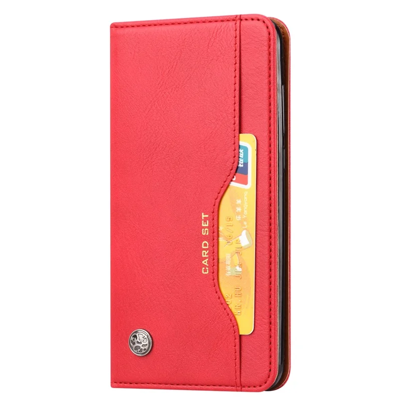 Magnetische sluiting flip stand lederen portemonnee hoesje voor Samsung Galaxy S24+ - Rood