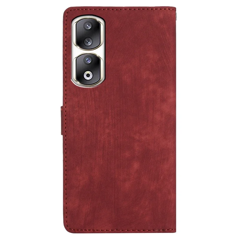 For Honor 90 Pro Case Flip Stand Wallet Phone Cover with Magnetic Closure - Red