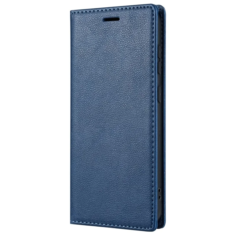 BKS-001 Para Xiaomi Redmi 12 4G / 12 5G (Global) / Poco M6 Pro 5G Capa Magnética de Couro Flip - Azul