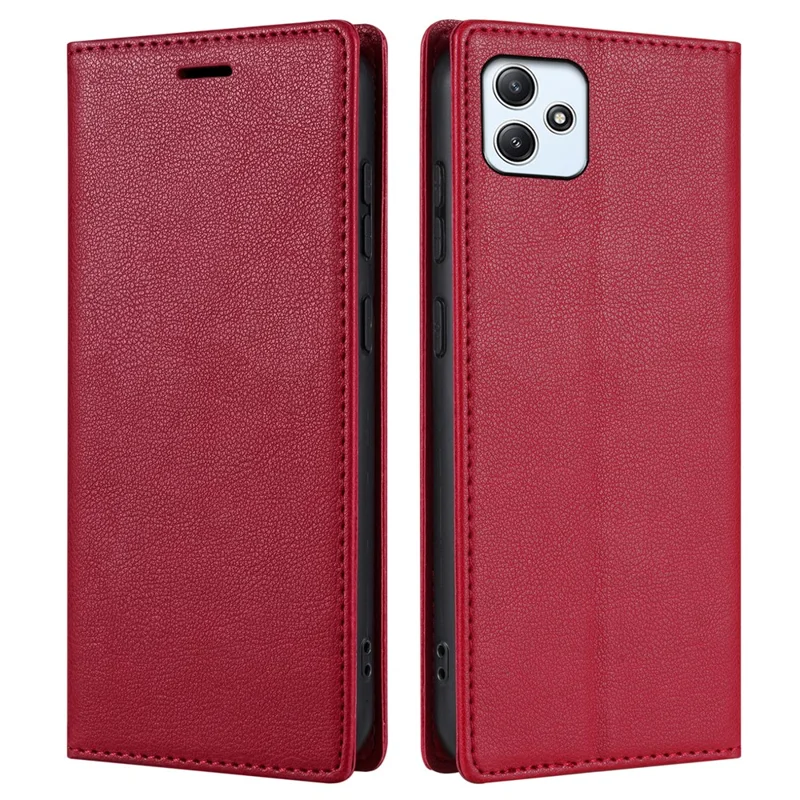 BKS-001 For Xiaomi Redmi 12 4G / 12 5G (Global) / Poco M6 Pro 5G Case Magnetic Leather Flip Cover - Red