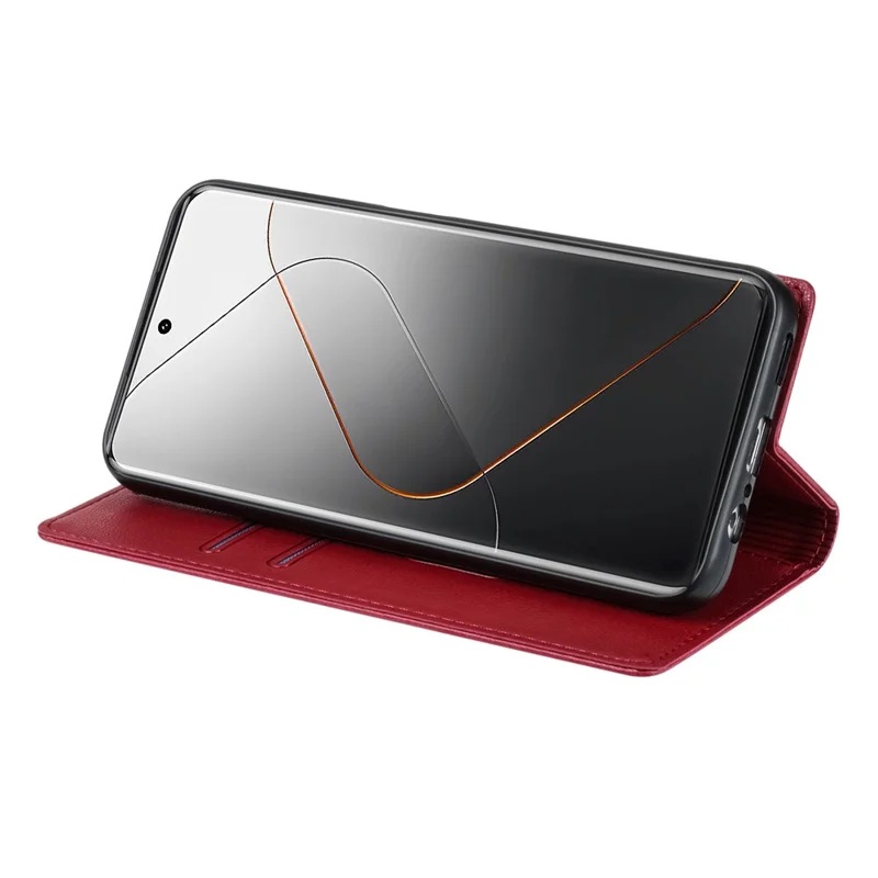 BKS-001 For Xiaomi Redmi 12 4G / 12 5G (Global) / Poco M6 Pro 5G Case Magnetic Leather Flip Cover - Red