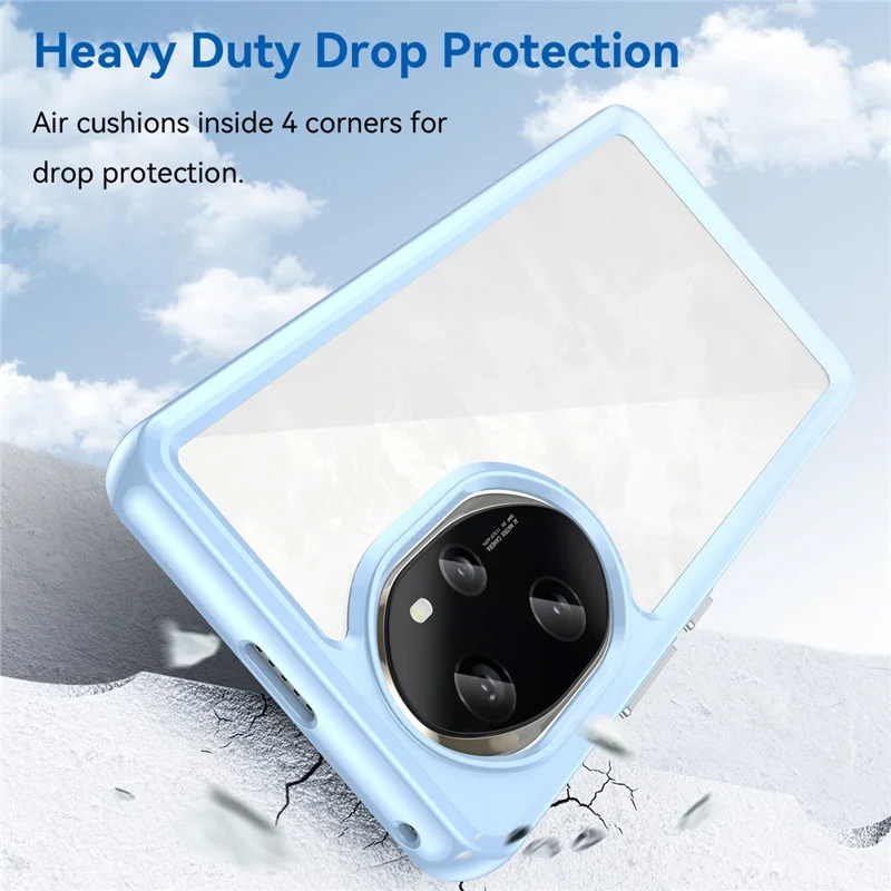 For Honor 100 Pro 5G Case Colorful Frame TPU + Acrylic Phone Cover - Blue