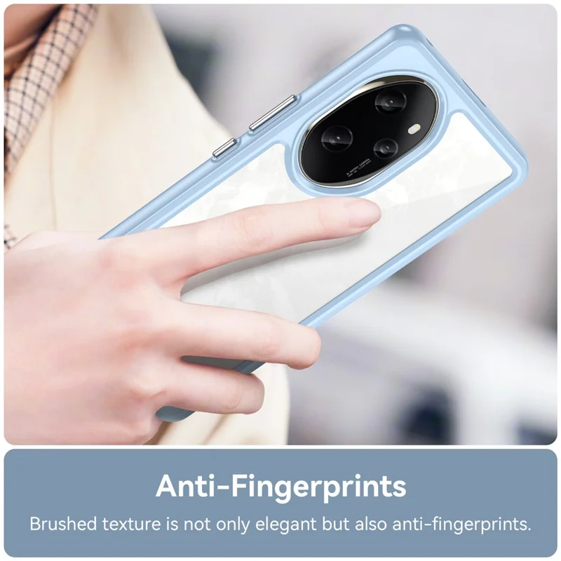 For Honor 100 Pro 5G Case Colorful Frame TPU + Acrylic Phone Cover - Blue