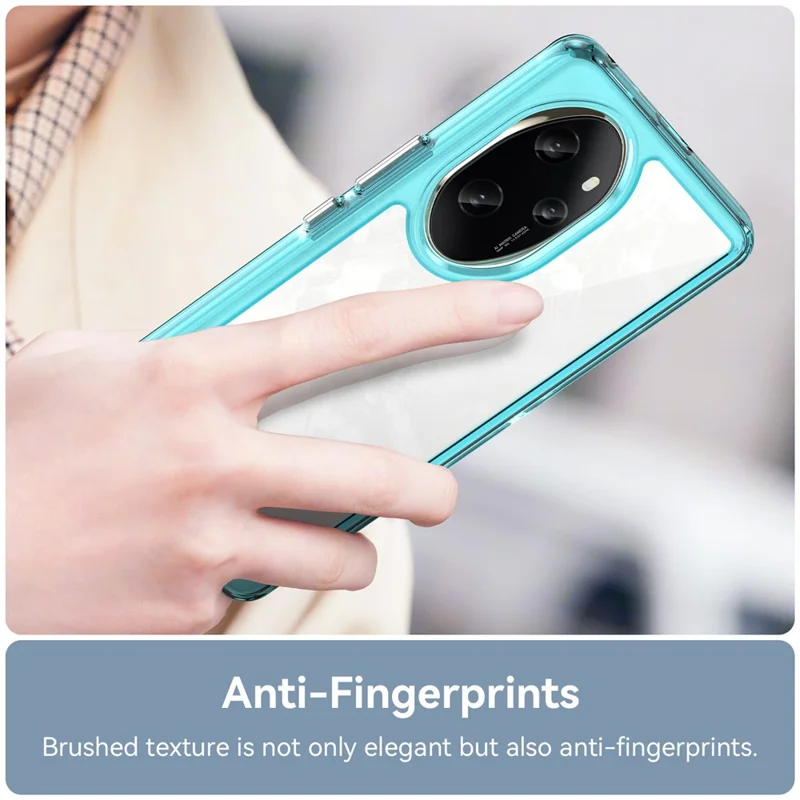 For Honor 100 Pro 5G Case Colorful Frame TPU + Acrylic Phone Cover - Transparent Blue