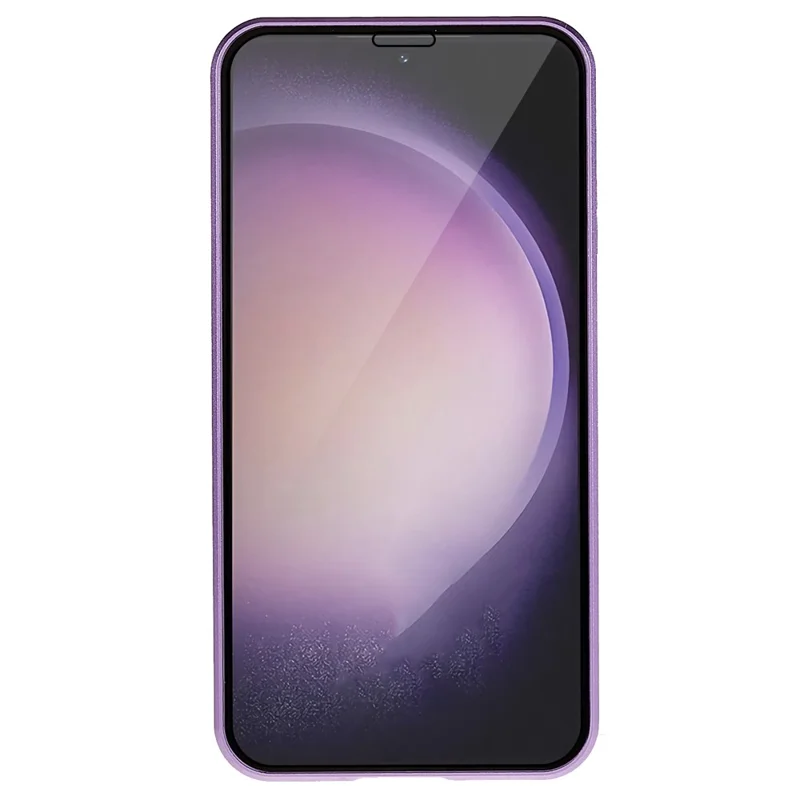 For Samsung Galaxy S25 / S24 Full Body Case Magnetic Tempered Glass Double-Sided Phone Case - Purple