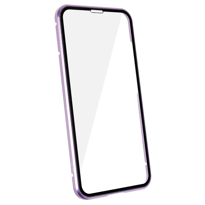 For Samsung Galaxy S25 / S24 Full Body Case Magnetic Tempered Glass Double-Sided Phone Case - Purple