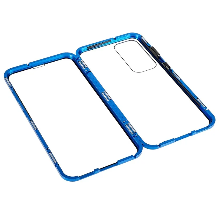 Für Samsung Galaxy S24+ Clear Case Magnetische Adsorption Vollkörpererschütterungsschutz Telefonabdeckung - Blau