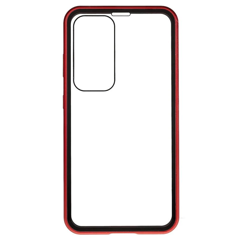 For Samsung Galaxy S25+ / S24+ Full Body Case Magnetic Tempered Glass Double-Sided Phone Case - Red