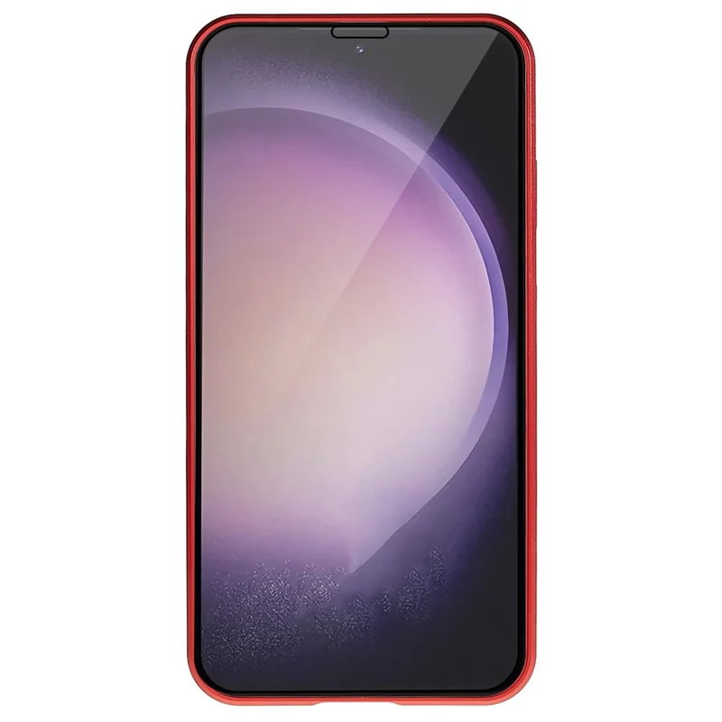 For Samsung Galaxy S25+ / S24+ Full Body Case Magnetic Tempered Glass Double-Sided Phone Case - Red