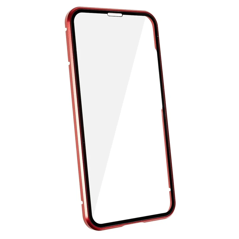 For Samsung Galaxy S25+ / S24+ Full Body Case Magnetic Tempered Glass Double-Sided Phone Case - Red