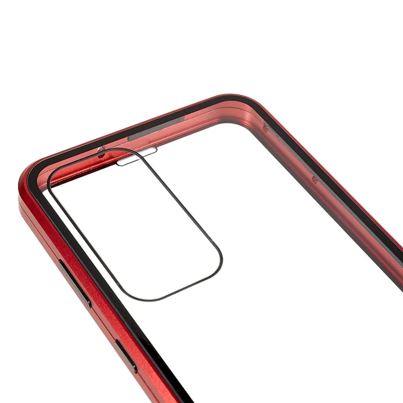 For Samsung Galaxy S25+ / S24+ Full Body Case Magnetic Tempered Glass Double-Sided Phone Case - Red