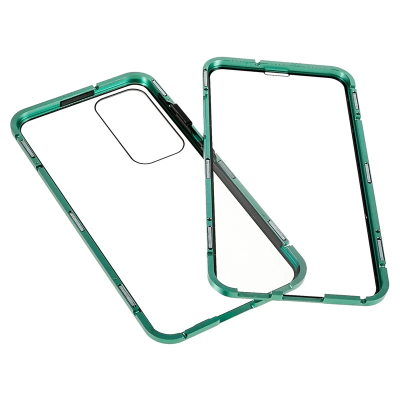 For Samsung Galaxy S25+ / S24+ Full Body Case Magnetic Tempered Glass Double-Sided Phone Case - Green