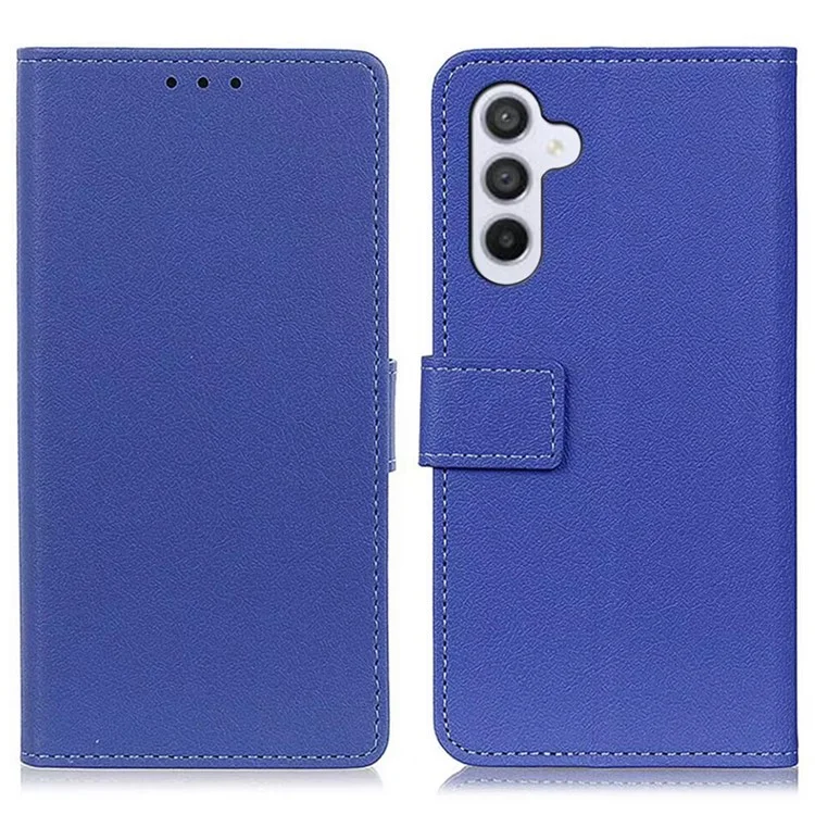 Чехол-книжка из искусственной кожи для Samsung Galaxy A55 5G с функцией подставки и защитой от царапин - голубой