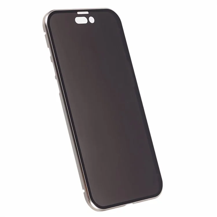 Per iPhone 13 Pro Case Double-Sided Tempered Glass Anti-Peep Cover Compatible with MagSafe - Gold
