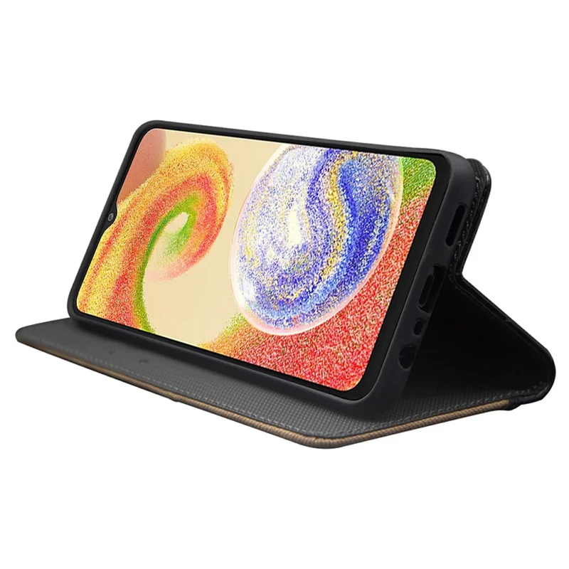 IDEWEI For Samsung Galaxy A55 5G Case PU Leather Flip Cover with Card Holder - Yellow