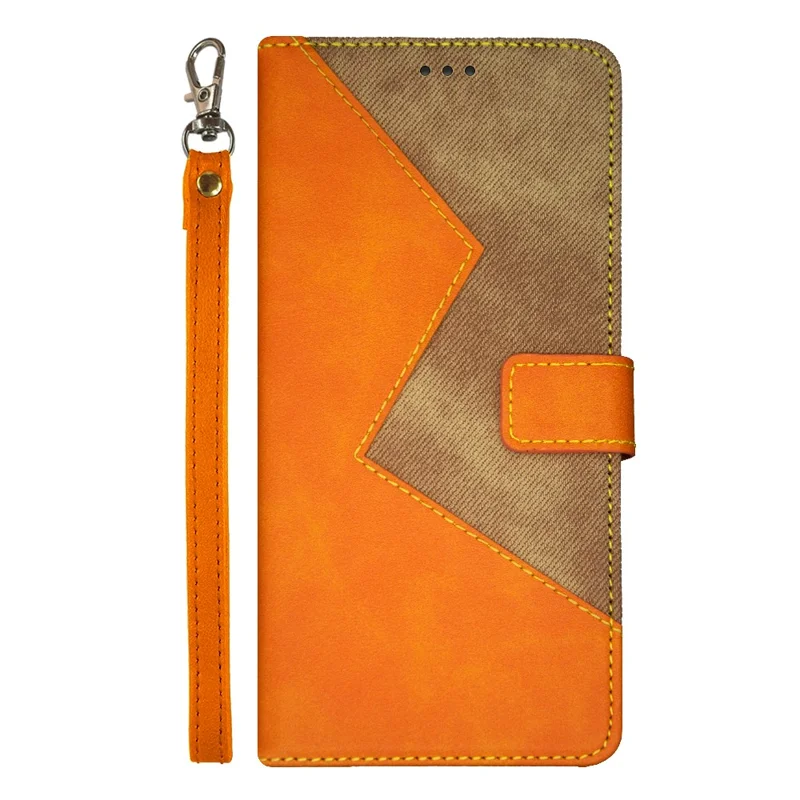 IDEWEI For Samsung Galaxy A55 5G Case PU Leather Flip Cover with Card Holder - Yellow