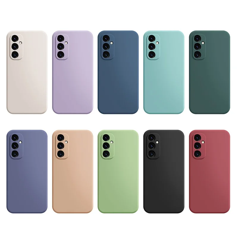 Для Samsung Galaxy A55 5G Rubberized TPU Case Straight Edge Phone Cover - Бежевый