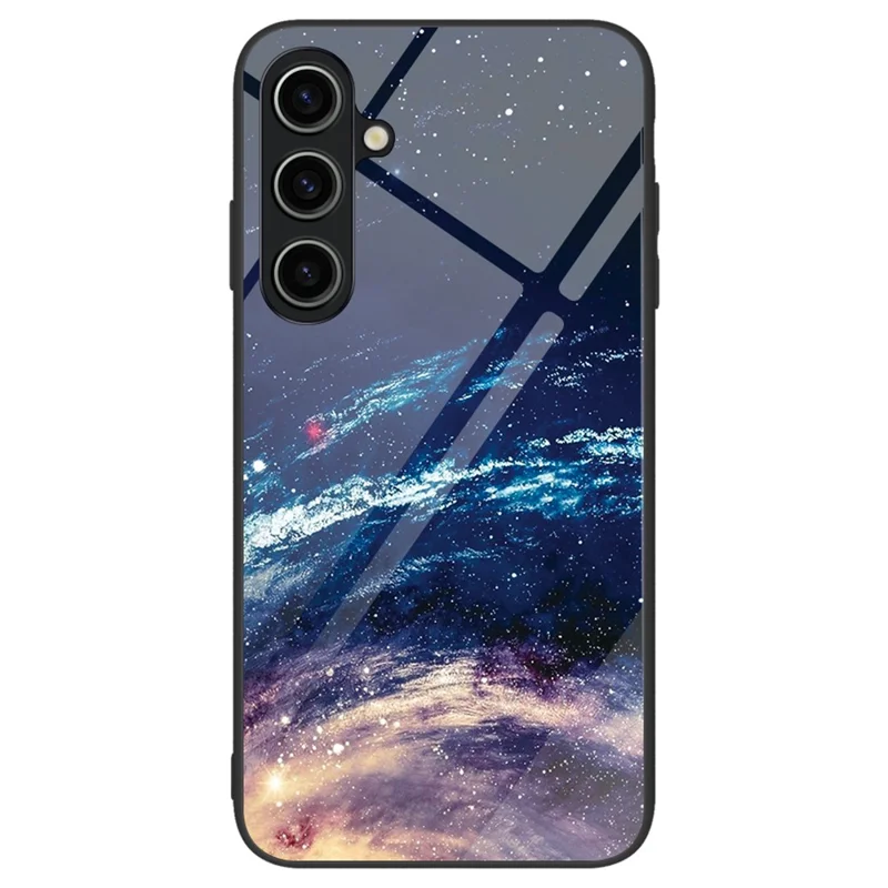 Coque de téléphone portable pour Samsung Galaxy A55 5G, étui imprimé résistant aux chutes en TPU+PC+verre trempé - La Voie Lactée