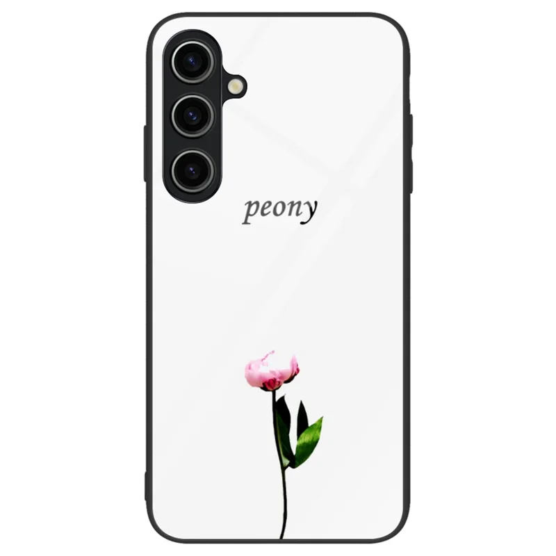 Futerał do telefonu Samsung Galaxy A55 5G odporny na upadki z nadrukiem PC+TPU+szkło hartowane - Peony