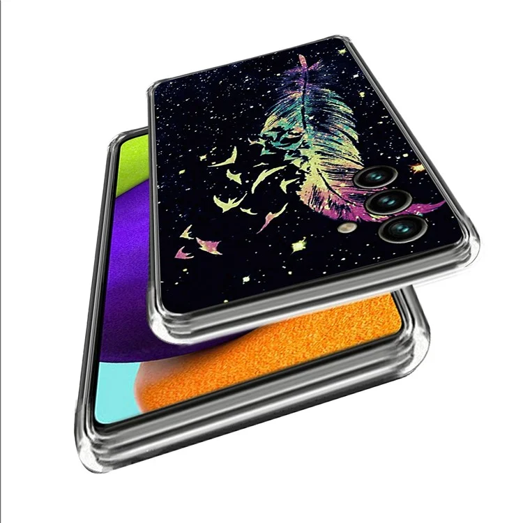Para Samsung Galaxy A55 5G TPU Case IMD Pattern Printing Phone Back Cover - Pena