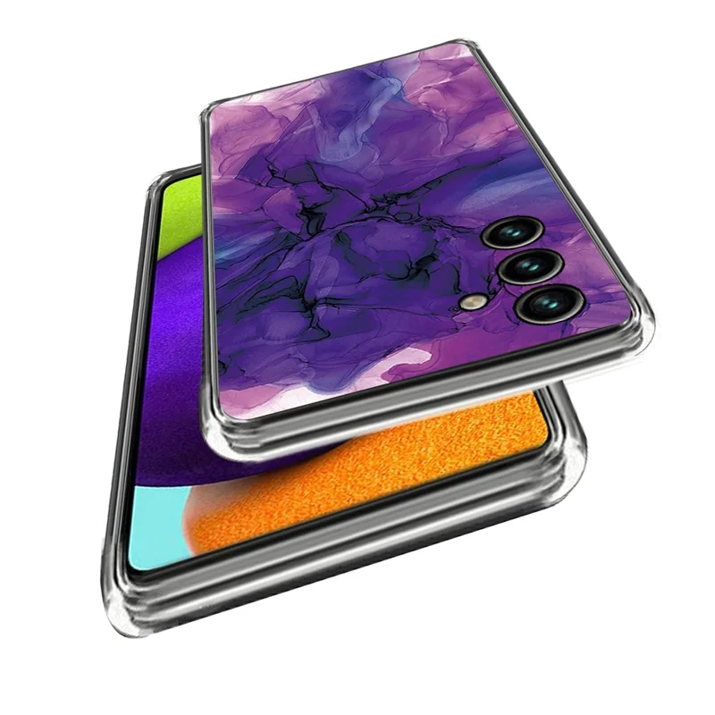 For Samsung Galaxy A55 5G TPU Case Abstract Marble Pattern Printing Phone Cover - Style L
