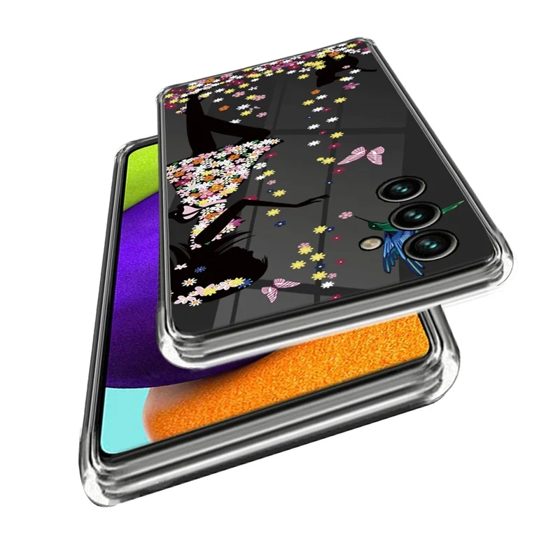 For Samsung Galaxy A55 5G Cell Phone Case Pattern Printed Soft TPU Shell - Flower Fairy