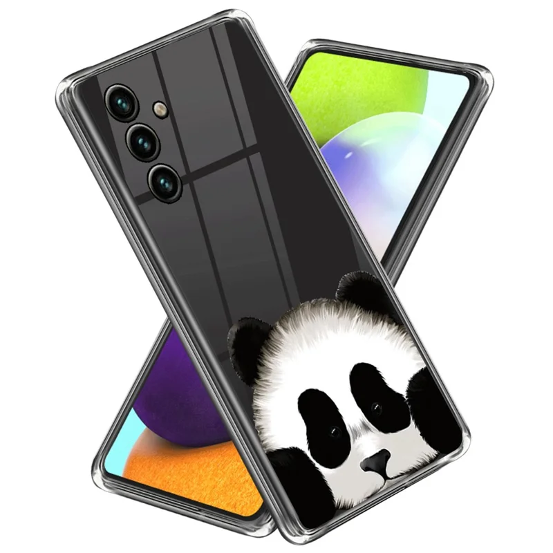 For Samsung Galaxy A55 5G Case Soft TPU Pattern Printed Protective Back Cover - Cute Panda