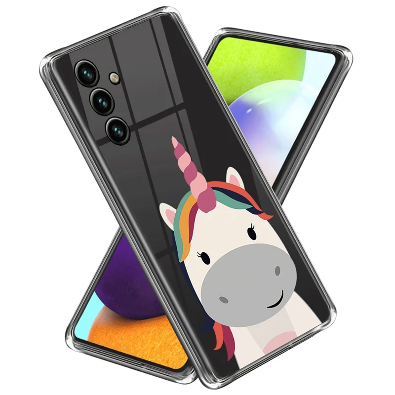 For Samsung Galaxy A55 5G Cell Phone Case Pattern Printing Shockproof TPU Protective Shell - Horse