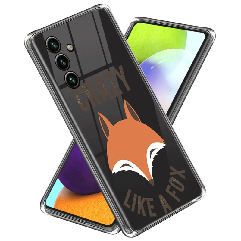For Samsung Galaxy A55 5G Cell Phone Case Pattern Printing Shockproof TPU Protective Shell - Fox