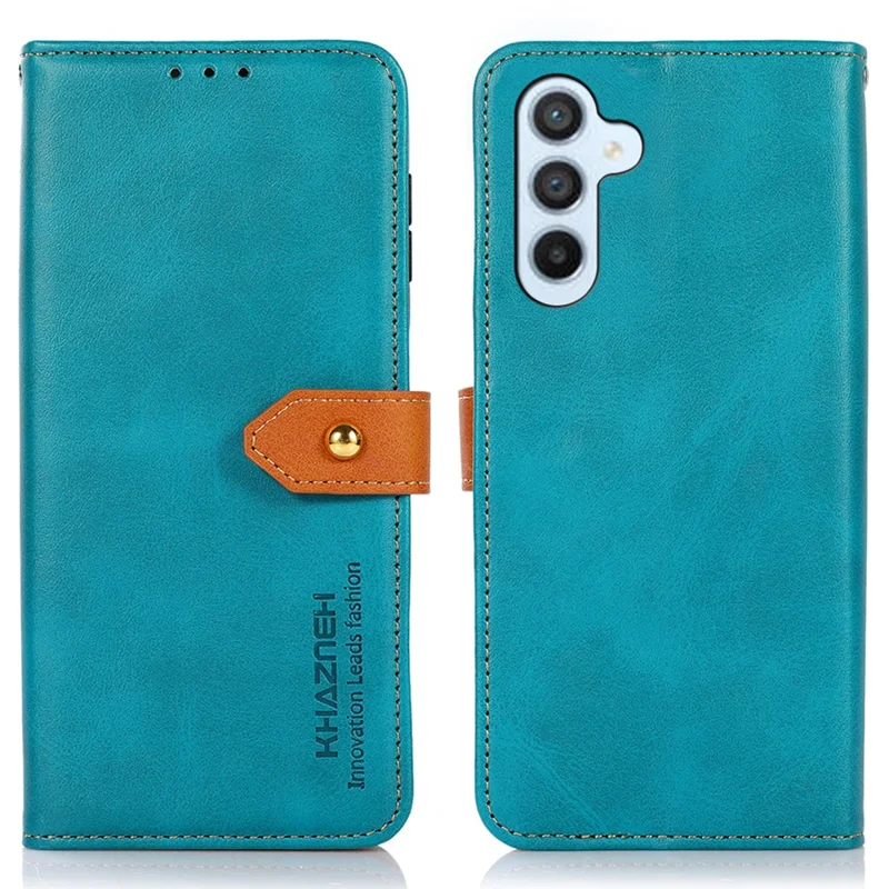 KHAZNEH для Samsung Galaxy A55 5G Чехол Anti-Scratch PU Leather Phone Protective Shell Cover - Blue