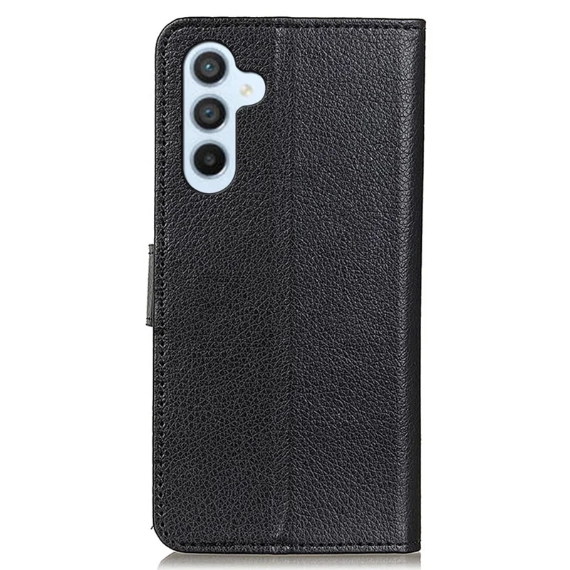 For Samsung Galaxy A55 5G Cell Phone Case PU Leather Wallet Drop-proof Phone Stand Cover - Black