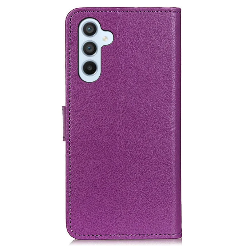 For Samsung Galaxy A55 5G Cell Phone Case PU Leather Wallet Drop-proof Phone Stand Cover - Purple