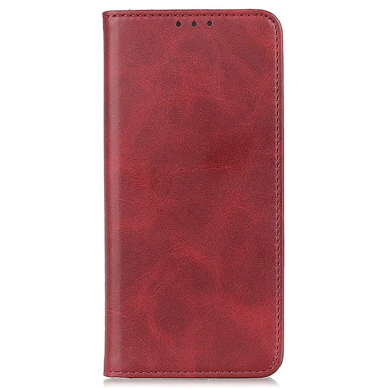 Для Samsung Galaxy A55 5G Split Leather Magnetic Phone Case Cowhide Texture Wallet Cover - Красный