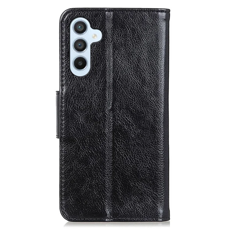 For Samsung Galaxy A55 5G Case Split Leather Cover Nappa Texture Cell Phone Phone Shell - Black