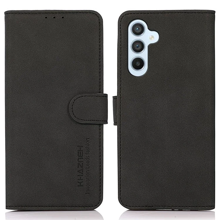 KHAZNEH Pour Samsung Galaxy A55 5G Suede Texture Protective Leather Cover - Noir