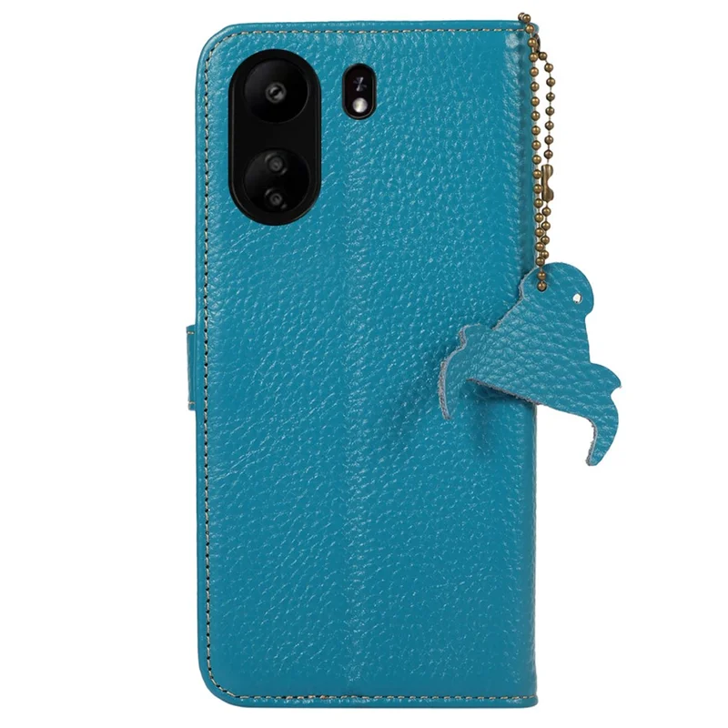 Voor Xiaomi Poco C65 4G / Redmi 13C Litichistructuurhoes met RFID-blokkering - Blauw