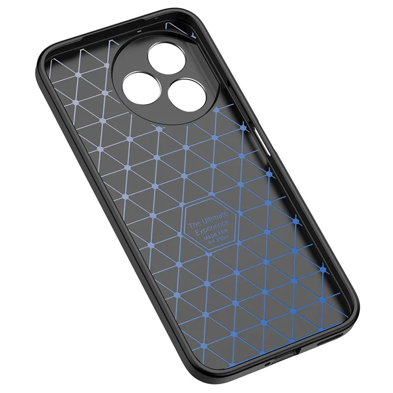 For Honor X50i+ 5G Case Litchi Texture Anti-scratch TPU Phone Shell Cover - Blue