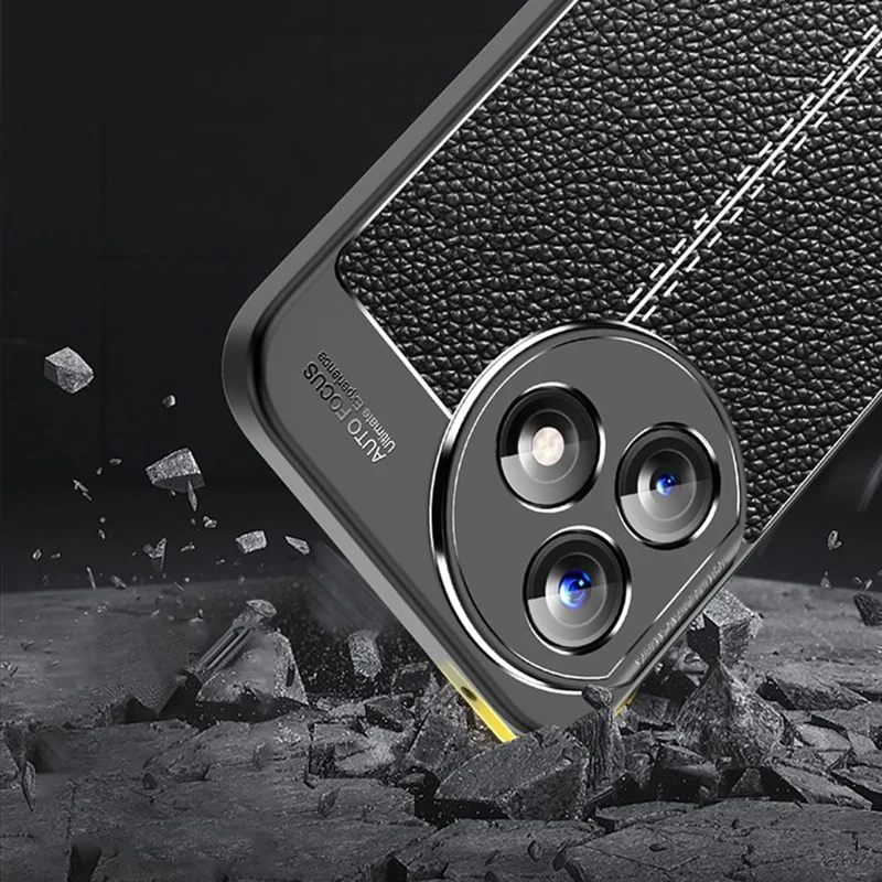 For Honor X50i+ 5G Case Litchi Texture Anti-scratch TPU Phone Shell Cover - Blue