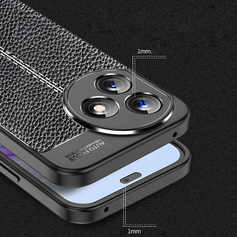 For Honor X50i+ 5G Case Litchi Texture Anti-scratch TPU Phone Shell Cover - Blue