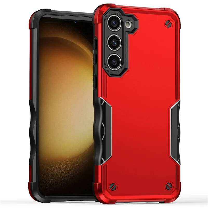 For Samsung Galaxy S25 / S24 Phone Case Rugged PC + TPU Anti-Drop Cover - Red