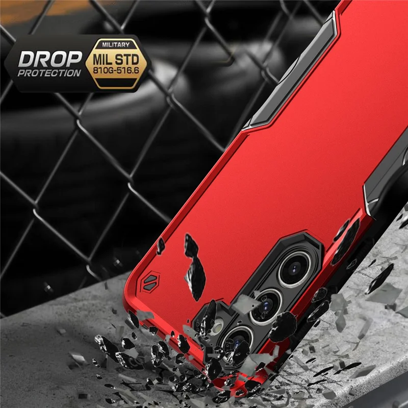 For Samsung Galaxy S25 / S24 Phone Case Rugged PC + TPU Anti-Drop Cover - Red