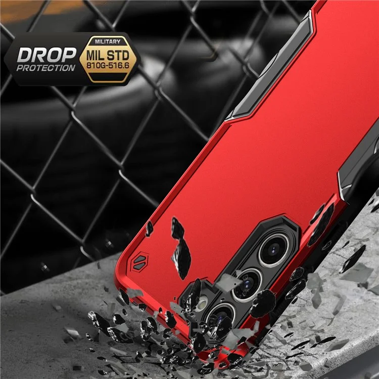Pour Samsung Galaxy S24+ Étui antichoc Anti-Slip Grips Coin renforcé - Rouge