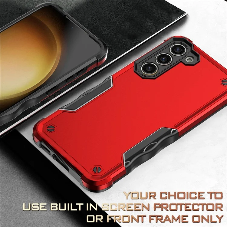 Pour Samsung Galaxy S24+ Étui antichoc Anti-Slip Grips Coin renforcé - Rouge
