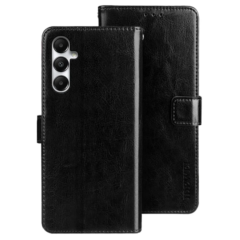 IDEWEI For Samsung Galaxy S23 FE Crazy Horse Pattern Leather Case - Black